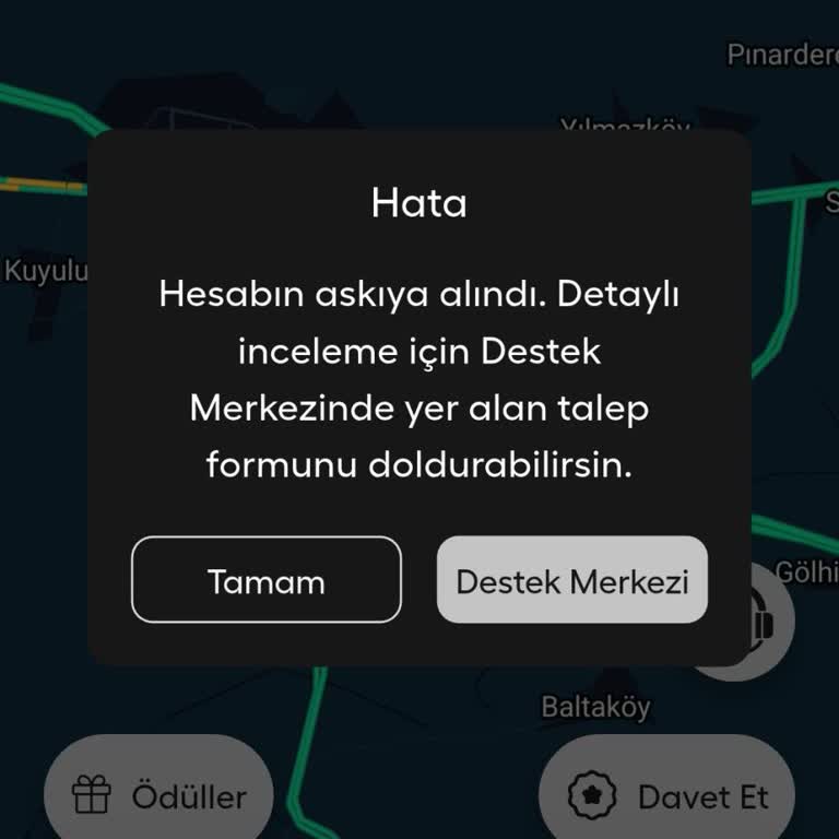 Martı Sürücü Hesabım Açılmadı Ve Açıklama Talep Ediyorum