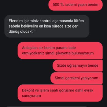 500 TL Fast Havale İşlemi Hesaba Yansımadı Ve Canlı Destek Oyalıyor