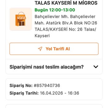 Migros Sanal Market Stok Ve Bilgilendirme Eksikliği Nedeniyle Mağdur Oldum