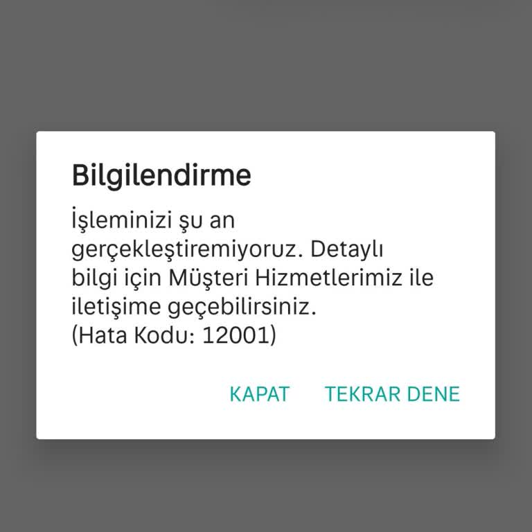 12001 Hata Kodu İle Fiyat Güncelleyememe Ve Uzun Süreli Mağduriyet