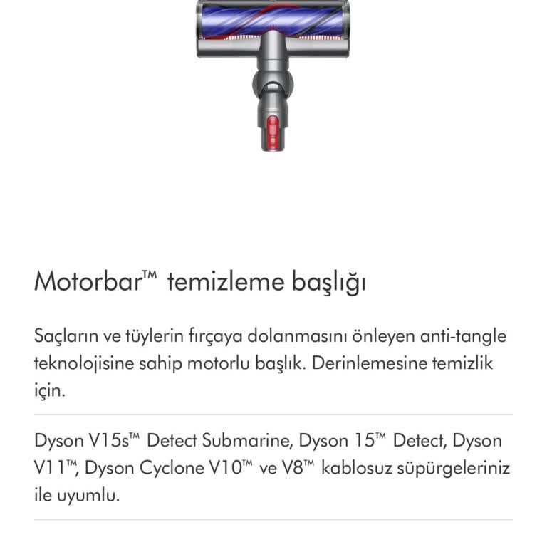 Dyson V10 Motorbar Başlığı Stok Dışı Ve Müşteri Hizmetlerinden Belirsiz Yanıt
