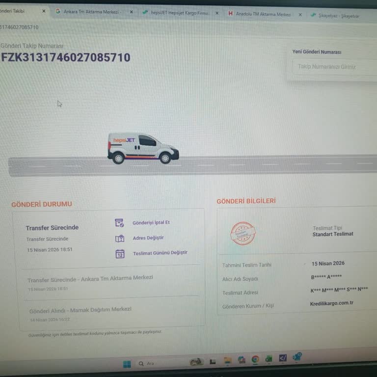 Ankara TM Aktarım Merkezindeki Kargo Gecikmesi Ve Bilgi Eksikliği