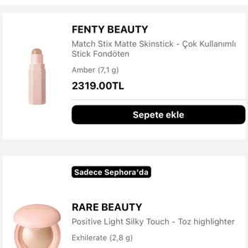 Rare Beauty Toz Aydınlatıcı Hızlı Kırıldı, Değişim Veya İade Talebi