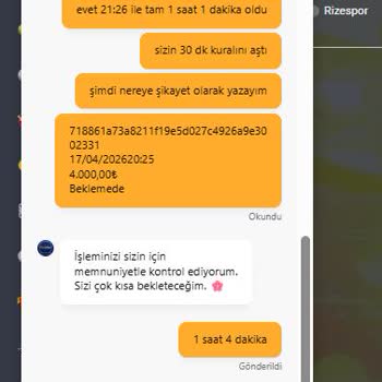 Pusulabet’te 4000 TL Çekimim 30 Dakika Kuralını Aşarak Saatlerce Beklemede