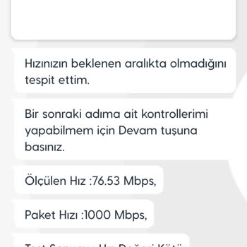 Pakete Geçtiğimde Beklenen 1000 Mbps Hız Yerine 80 Mbps Ve 750 TL Ücret Tehdidi