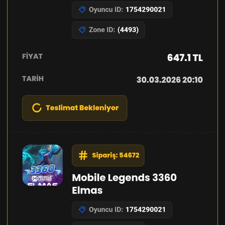 Gamelobi Üzerinden PTT Kartıma Yapılan Elmas Alışverişlerinin İadesi Bir Ayı Geçti