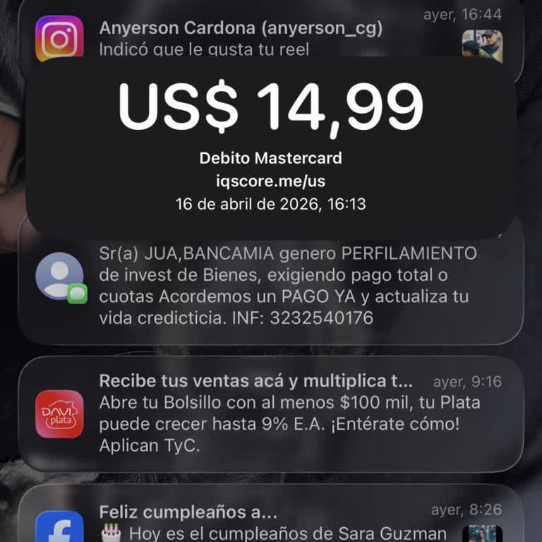 Exijo cancelación de suscripción a IQScore.ME y reembolso de los cobros indebidos