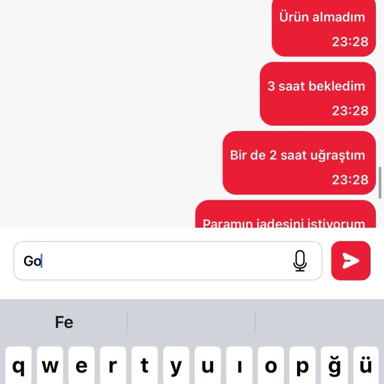 Teslim Edilmemiş Sipariş İçin İade Ve Özür Talebi