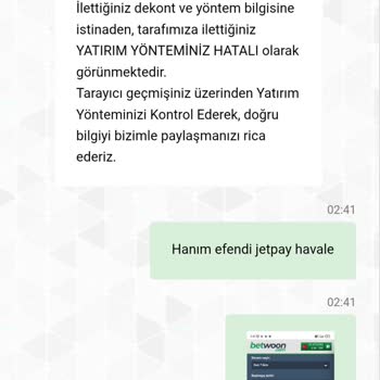 Betwoonda 2000 TL Havalenin Hesaba Yansıtılmaması Ve İade Talebi