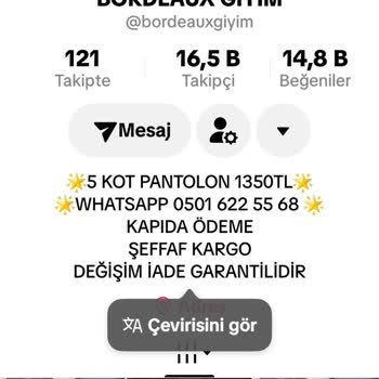 Bordeauxgiyim Hem Ürün Sayısı Eksik, Hem Bedenler Yanlış