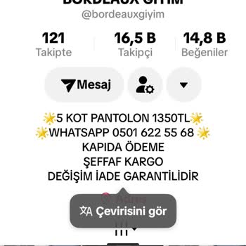 Bordeauxgiyim Hem Ürün Sayısı Eksik, Hem Bedenler Yanlış