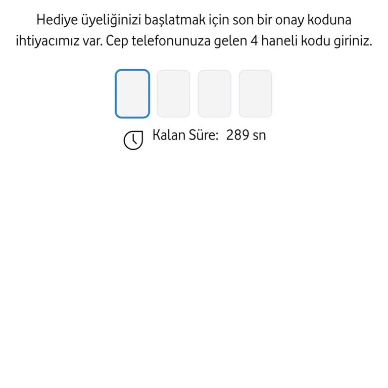 Vodafone Yanımda Premium Girişi İçin SMS Doğrulama Kodu Gelmiyor