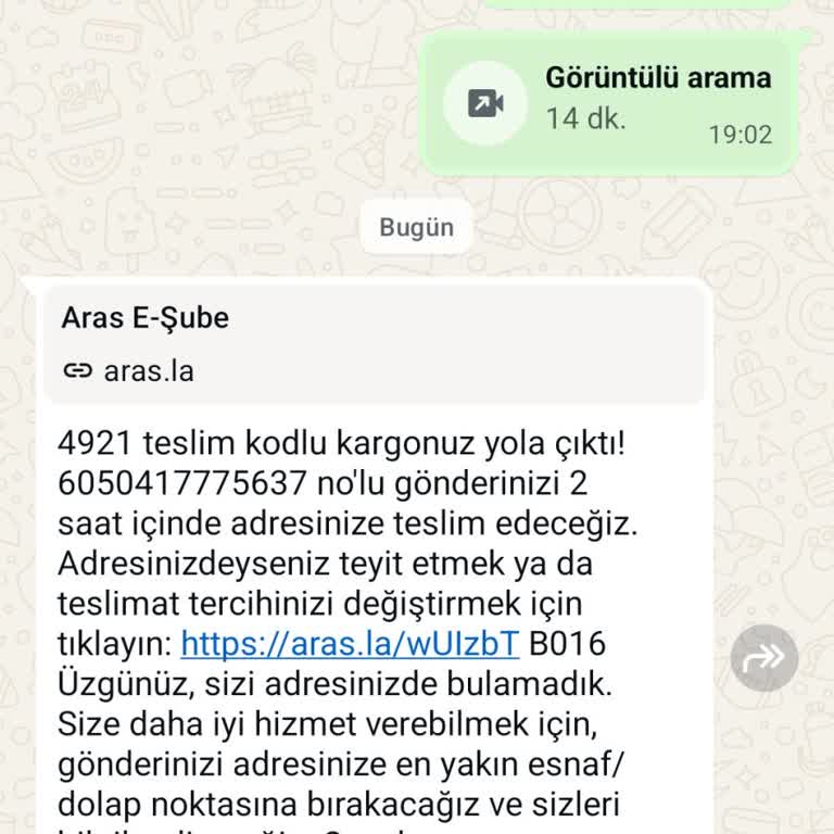 Aras Kargo'dan Metro İstasyonundaki İşyerime Teslimat İhmali Ve Yanıltıcı Bilgilendirme