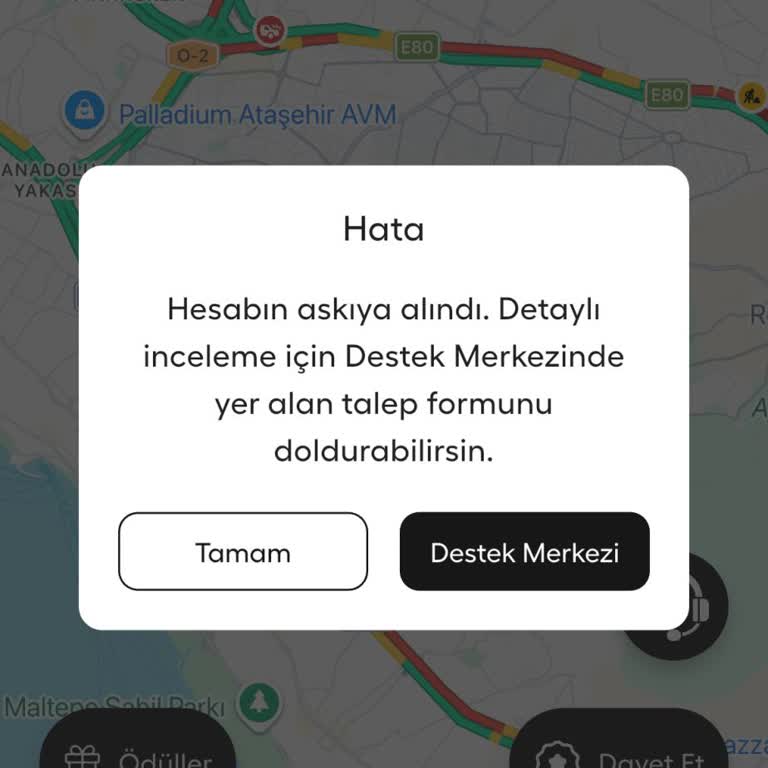Martı Tag Sürücüsü Hesabım Açıklamasız Askıya Alındı Ve Gelir Kaybı Yaşadım