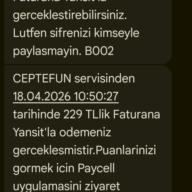 Paycell Üzerinden Ceptefun İşlemiyle İzinsiz 229 TL Çekildi, İade Talep Ediyorum