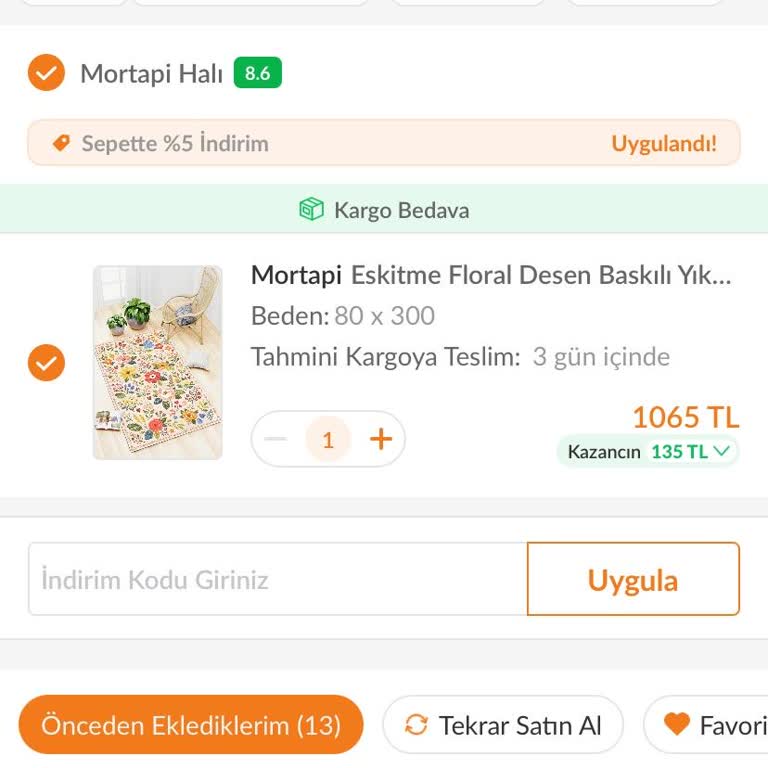 Trendyol’da Aynı Halı Fiyatı 570 TL Düşmüş, İade Talebi