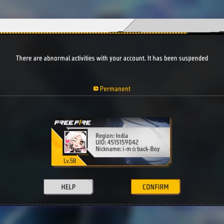 Free Fire Account Request Permanent Ban