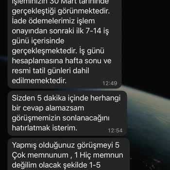 İade Gecikmesi, Kredi Kartına Yansımayan Para Ve Müşteri Hizmetlerinden Cevapsızlık