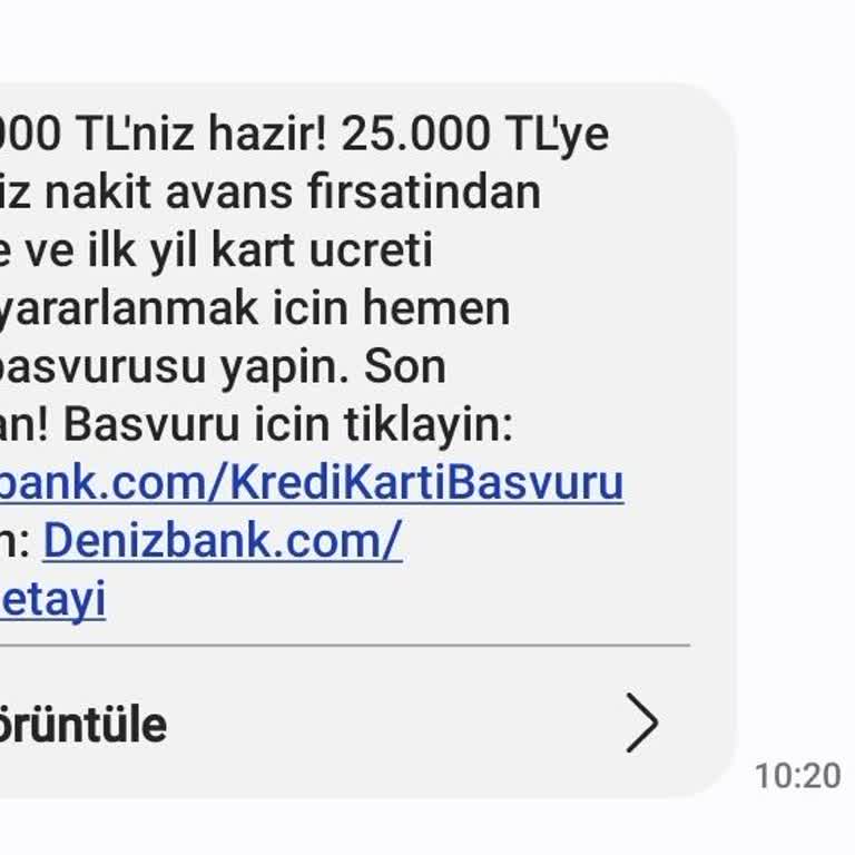 SMS’te Vaat Edilen 25.000 TL Faizsiz Nakit Avans Görünmüyor