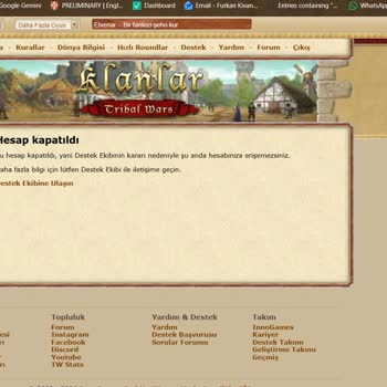 İnnogames Klanlar Hesabım Yıllarca Harcama Sonrası Belgelerime Rağmen Haksız Şekilde Kapatıldı