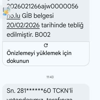 Telefonuma Gelen Başkasına Ait Kimlik Numaralı Tebligat SMS’leri Düzeltme Talebi