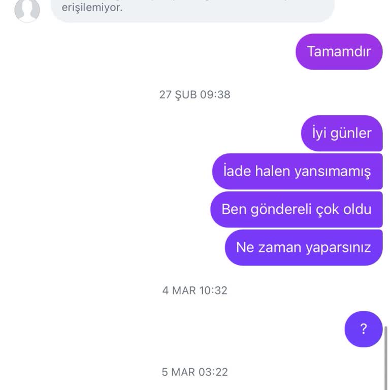 İade Edilmeyen 1.073,89 TL Ücret Ve Cevapsız İletişim Nedeniyle Şikayet