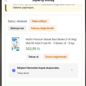 Molfix Premium 3 Bebek Bezi Yanlış Gönderildi Ve Mağdur Oldum