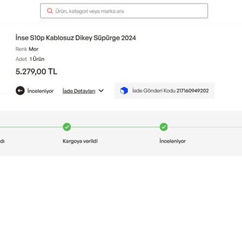 İdefix’te Eksik Parçalı Süpürge Ve İade Onayı Gecikmesi