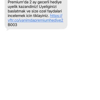 Yanlış SMS İle Ücretsiz Yanımda Premium Üyeliği Sağlanamadı