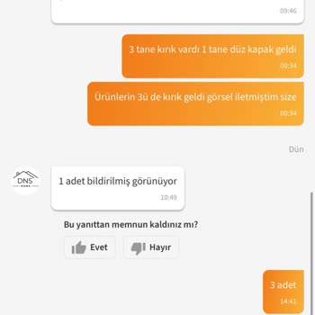 Kırık Ürün Teslimatı, Yanlış Değişim Ve Çözüm Talebi