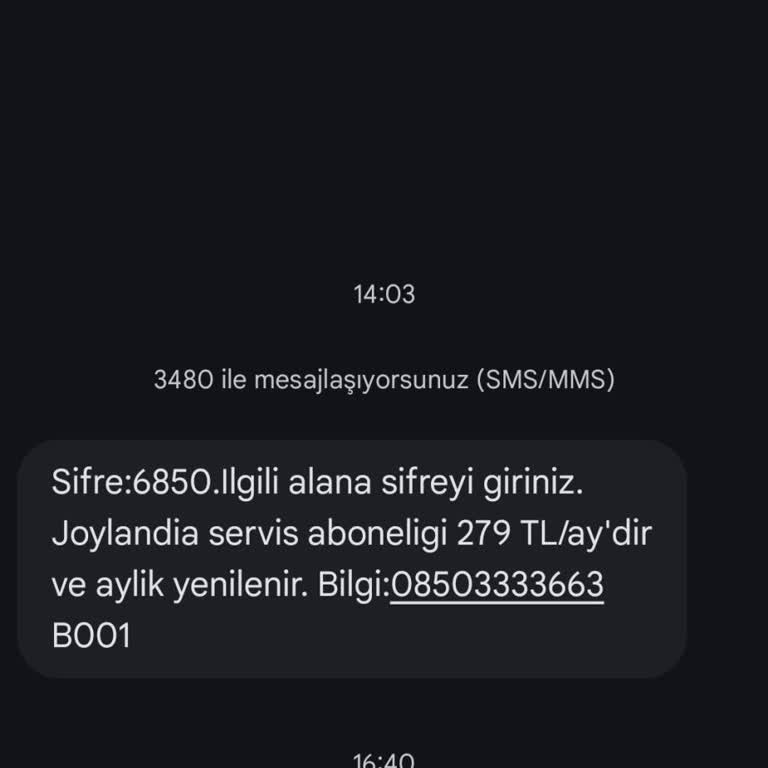 İzin Almadan Başlatılan Joylandia Aboneliği İptali Ve 279 TL İade Talebi