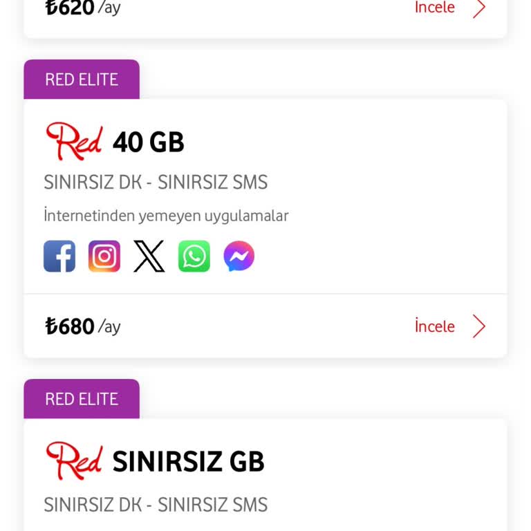 Uygulamada Sosyal Medya Sınırsızlığı İçeren Uygun Tarifeler Sunulmuyor