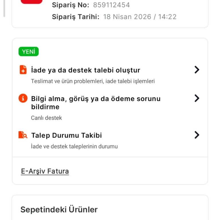 Uzun Teslim Süresi Ve Soğuk Yemek Nedeniyle İade Talebi