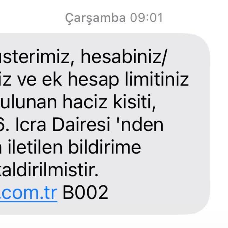 Haciz Bilgisi İçeren Yanlış SMS’lerime Son