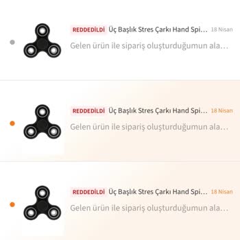 Trendyol İlanla Uyuşmayan Renk ve Kalitede Düşük Kaliteli Stres Çarkı Şikayeti