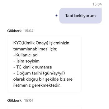 6.000 TL Çekim Talebim Reddedildi Ve Kişisel Verilerimin Silinmesini İstiyorum