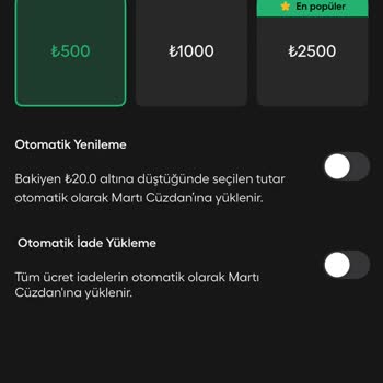 Yüklenen 500 TL Bakiye Kullanılamadı, Canlı Destek Ulaşılamaz Ve Ekstra Ücret Ödemek Zorunda Kaldım