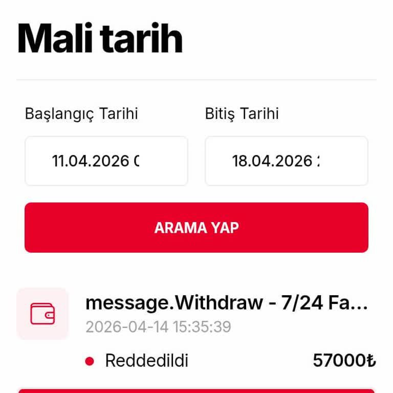 Açıklama Olmadan Çekim Talebimin Reddedilmesi Ve Destek Tarafından Oyalama