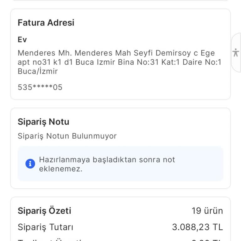 Sipariş Teslim Edilmedi Ve 2.633 TL Ödeme İade Edilmedi