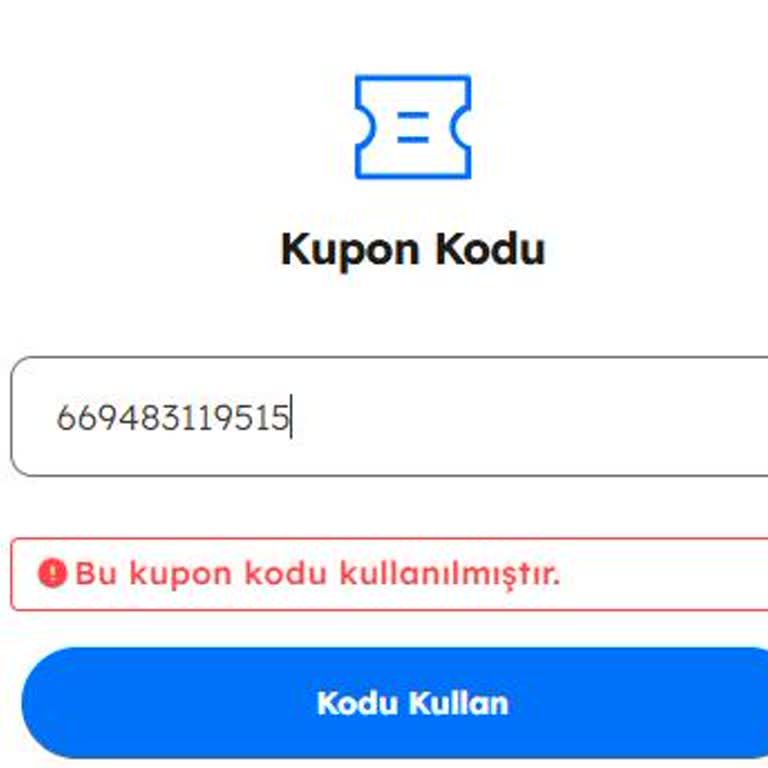 Kupon Kodu Kullanılamıyor Ve Destek Bulamıyorum