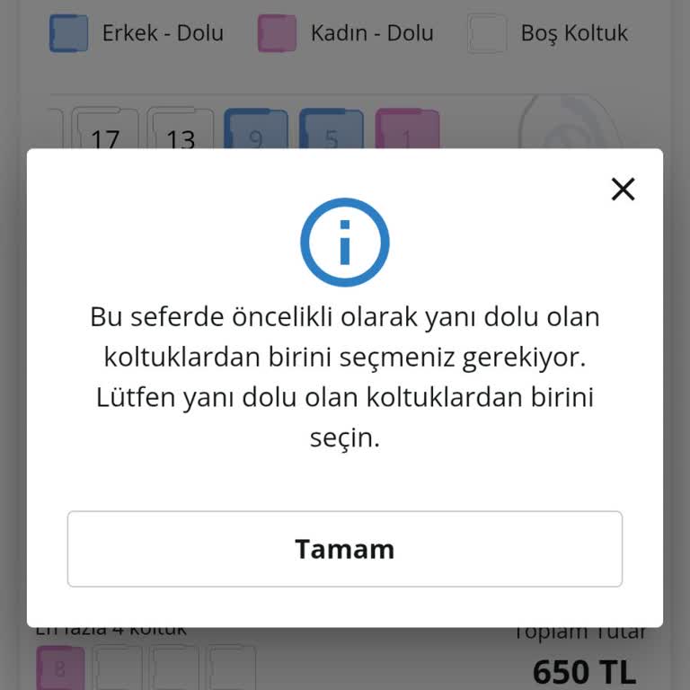Havaist Bilet Sisteminde Kadın Yolcunun Boş Koltuk Seçememesi