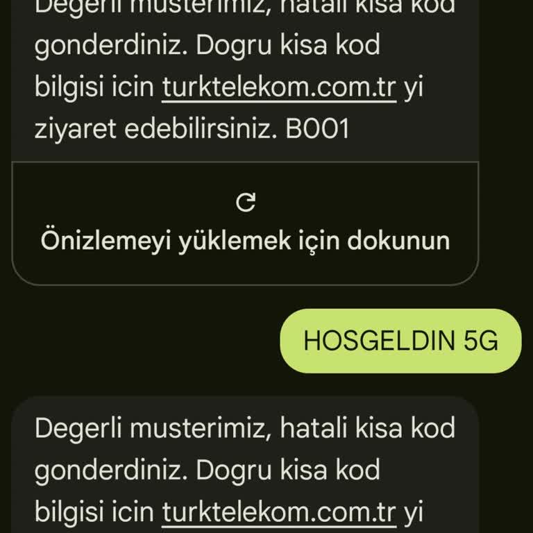 Türk Telekom 5G Kampanya SMS’inde 50 GB İnternet Tanımlanmadı