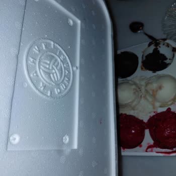 Dondurma Paketi Çevreye Duyarsız, Boşluklarla Dolu Ve Strafora Yapışıyor