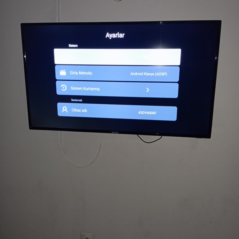 Onvo 43O V 6000 F Televizyonda Şifre Sıfırlama Problemi