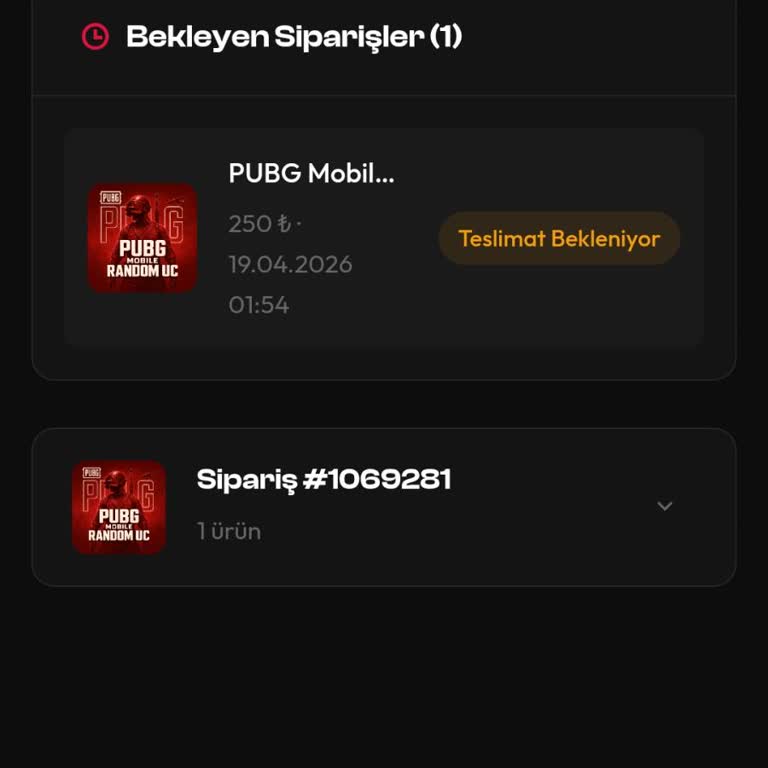 250 TL'lik Ödeme Yapıldı, UC Gelmedi Ve Destek Yanıt Vermedi