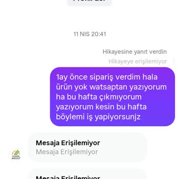 Üç Haftadan Fazla Geciken Sipariş, Eksik Ve Kalitesiz Sarma Gönderimi Ve Tam İade Talebi