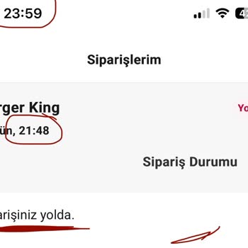 Teslim Edilmemiş Burger King Siparişi İçin Ücret İadesi Talebi