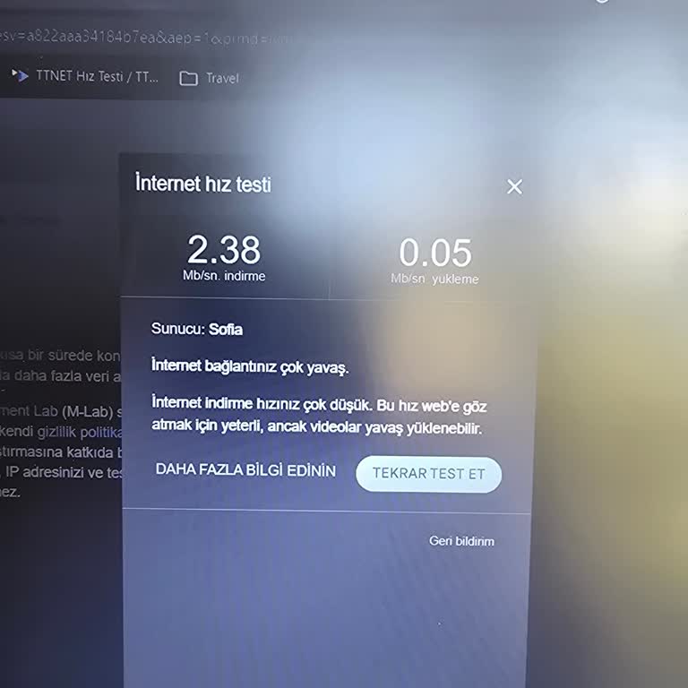 Beykoz Kanlıca'da 50 Mbit İnternet Hızı 3,58 Mbit'e Düşmüş, Çözüm Bekleniyor
