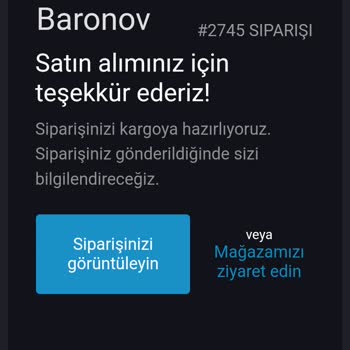 Baronovs Siparişimin Gönderilmemesi Ve Cevap Verilmemesi