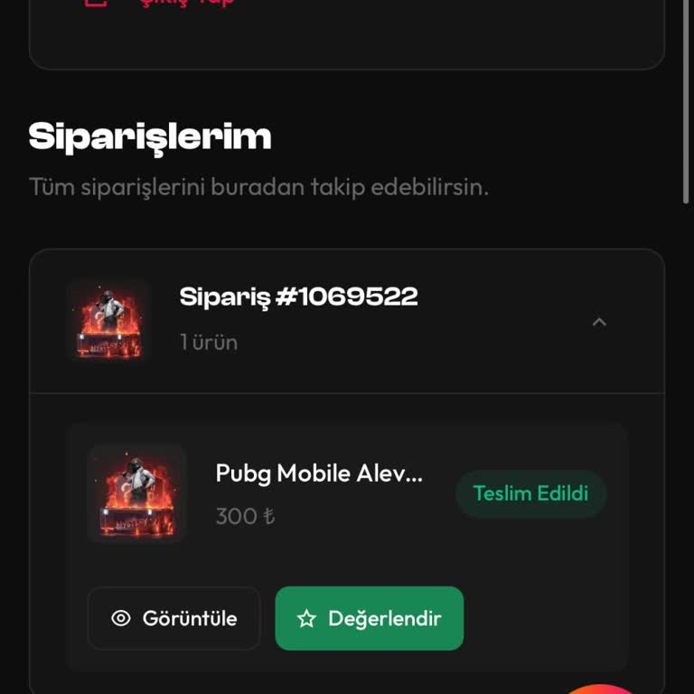 Alev Paketi Satın Alınan Boş PUBG Hesabı İçin İade Talebi